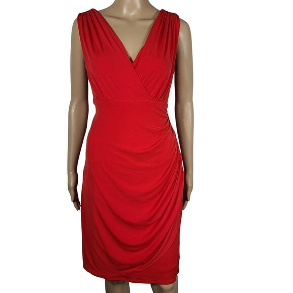 Alfani red bodycon ripple sleeveless dress - Picture 1 of 10